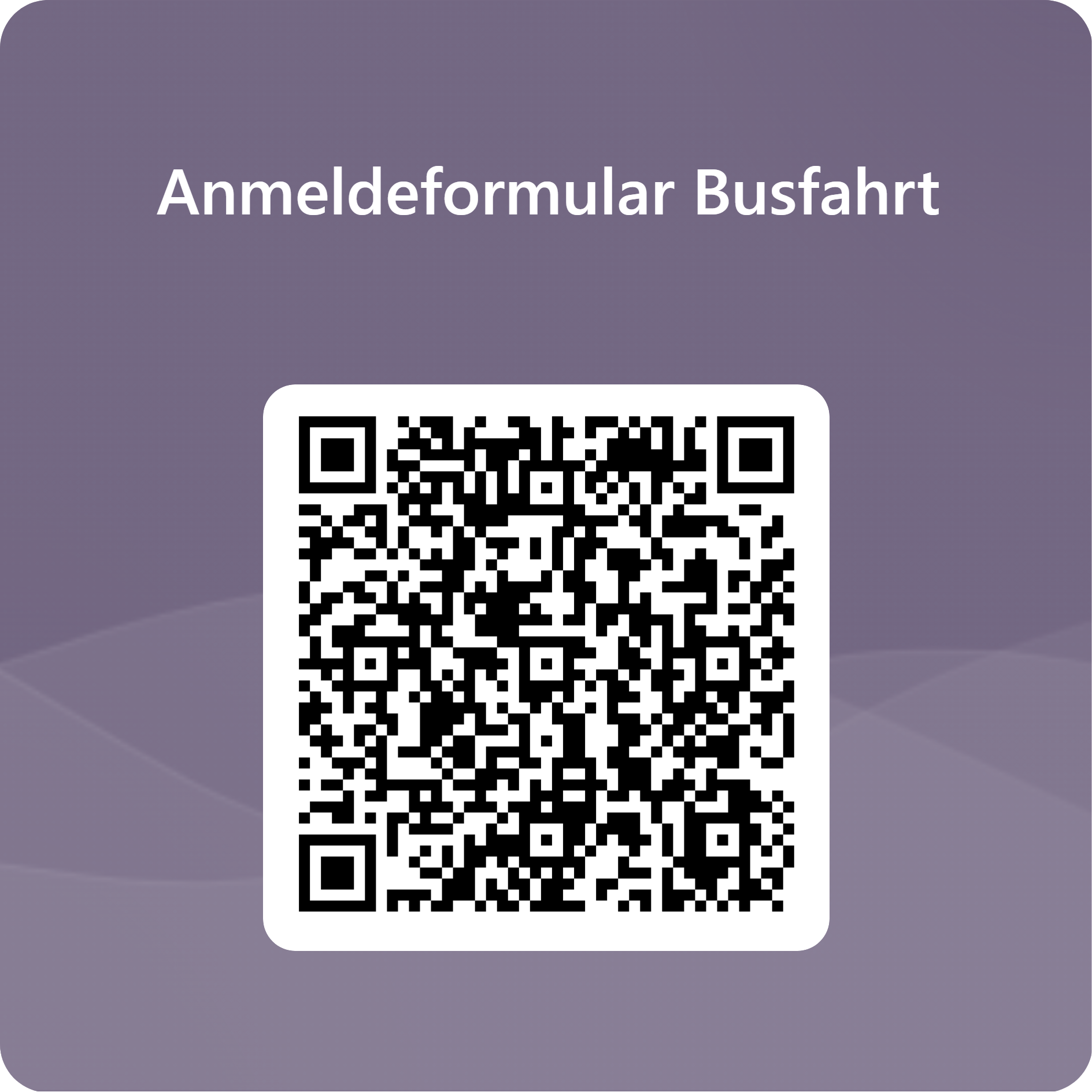 Anmeldung Bus
