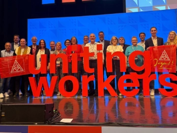 IG Metall Rendsburg beim Kongress europäischer Industriegewerkschaften in Budapest