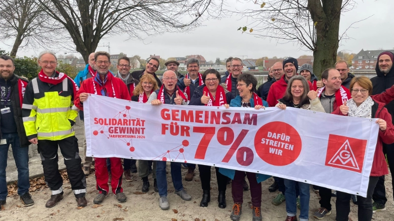 Warnstreik Siemens Gamesa Osterrönfeld 2024