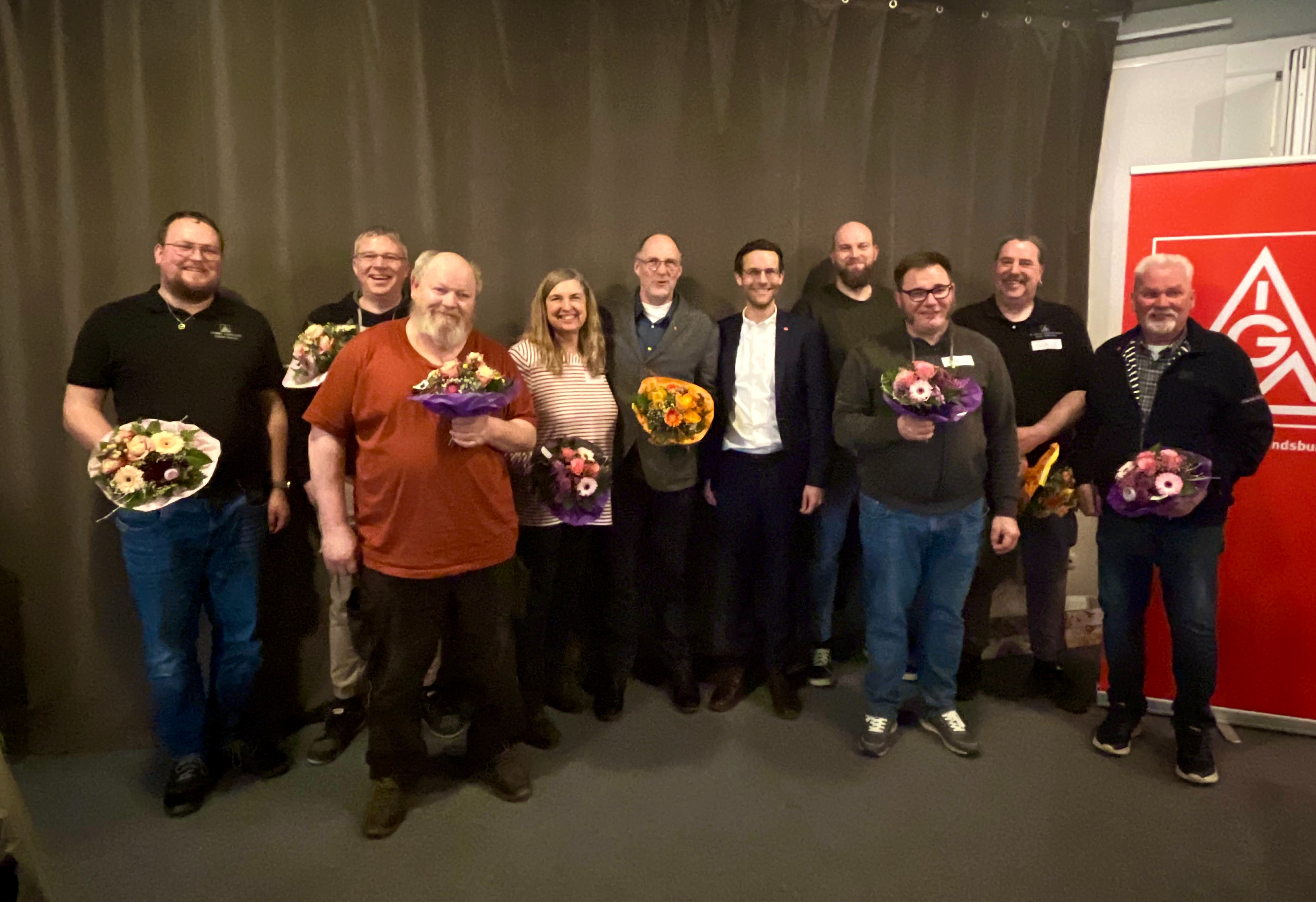 Der neu gewählte Ortsvorstand der IG Metall Rendsburg