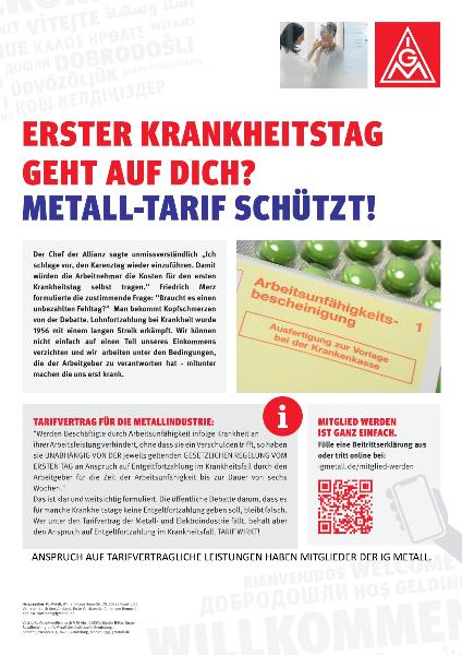Lohn bei Krankheit – Tarif schützt
